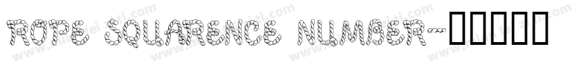 rope squarence number字体转换